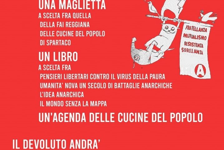 La Cassa di Solidarietà Libertaria di Reggio Emilia non si ferma!