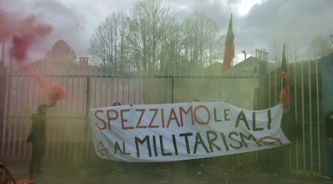 Disarmiamo la guerra! Antimilitaristi contro la Città dell’Aerospazio